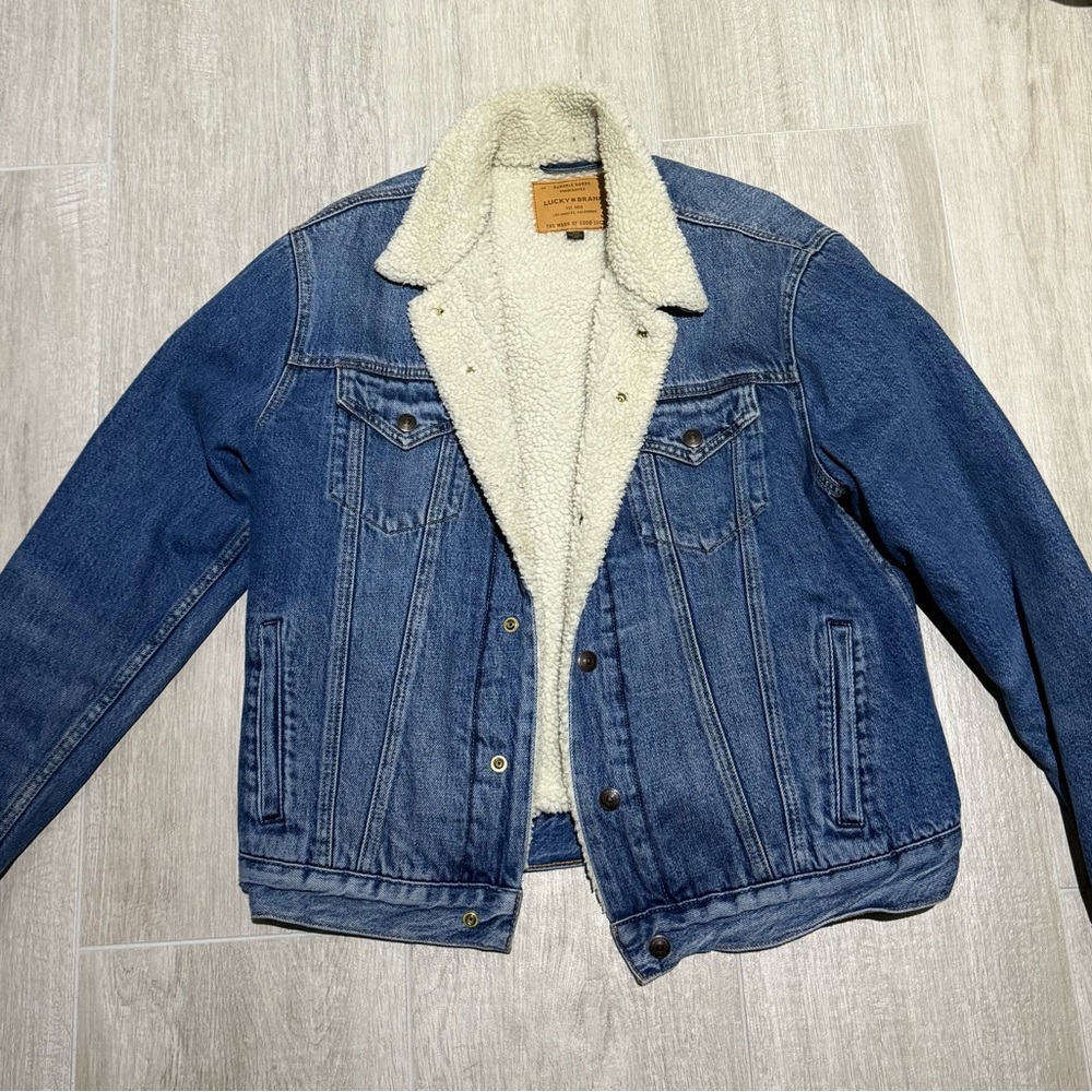 Lucky Brand Men's Denim Sherpa Jacket size medium